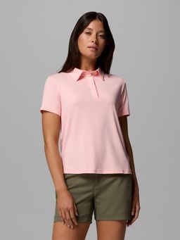 Columbia - Women Pink Parsons Point Half Sleeves Polo T-shirt
