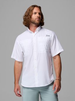 Columbia - Men White Tamiami II Half Sleeves Shirt