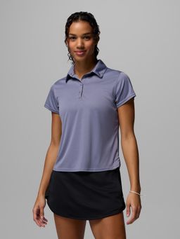 Columbia - Women Blue Tidal Half Sleeves Polo T-shirt