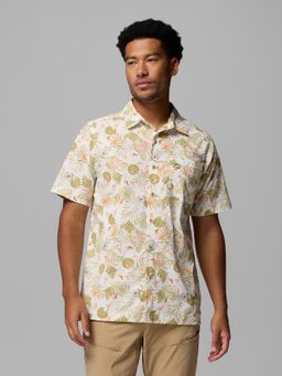 Columbia - Men White Wild Cast Camp Half Sleeves Shirt