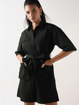 Bewakoof - Women's Black Shirt Dress
