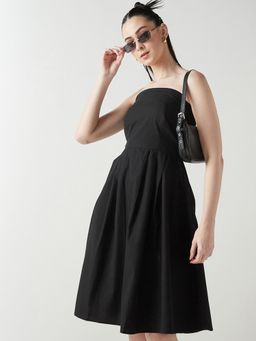 Bewakoof - Women's Black Midi Dress