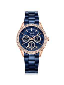 Alexandre Christie - Women Analog Blue Round Watch (2A46BFBURBU2) (M)