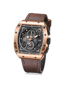 Alexandre Christie - Men Chronograph Brown Tonnueau Watch (6411MCLBRBA) (M)