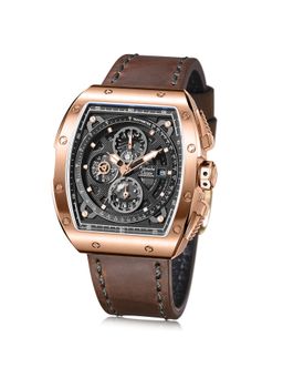 Alexandre Christie - Men Chronograph Brown Tonnueau Watch (6411MCLRGBA) (M)