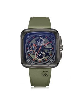 Alexandre Christie - Men Chronograph Green Square Watch (6577MCRIGBAGN) (M)