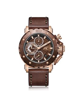 Alexandre Christie - Men Chronograph Brown Round Watch (9205MCLROBO) (M)