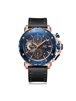 Alexandre Christie - Men Chronograph Black Round Watch (9205MCLURBU) (M)