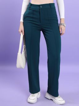 TOKYO TALKIES - Women High-Rise Straight Fit Trousers
