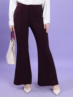 TOKYO TALKIES - Women Flared High Rise Boot Cut Trouser