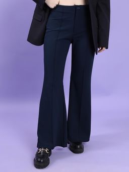 TOKYO TALKIES - Women High-Rise Flared Boot Cut Trousers