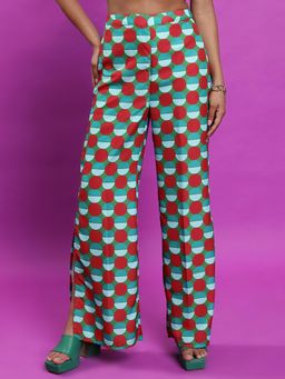 TOKYO TALKIES - Women Printed Flared Trousers