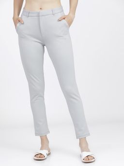 TOKYO TALKIES - Women Light Grey Regular Fit Trouser