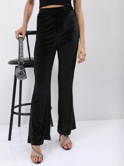 TOKYO TALKIES - Women Velvet Flared Pants