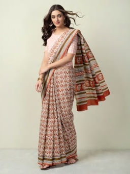 Fabindia - Cotton Bagru Print Sari