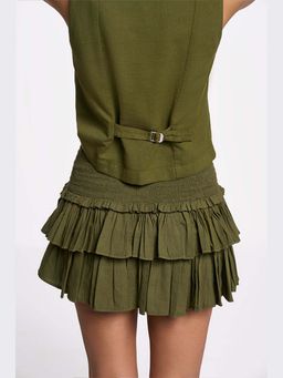 TERRA LUNA - Faye Olive Khadi Skirt for Women
