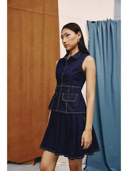 quietBold - Aspen Pleated Denim Mini Skirt