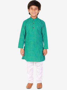Pro Ethic Style Developer - Green Ethnic Cotton Kurta Pajama