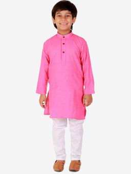 Pro Ethic Style Developer - Pink Ethnic Cotton Kurta Pajama