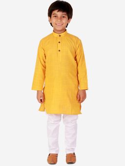 Pro Ethic Style Developer - Yellow Ethnic Cotton Kurta Pajama