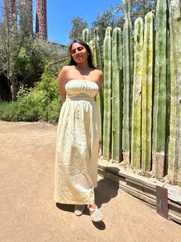 BUDUN - Aurelia Yellow A Line Maxi Dress