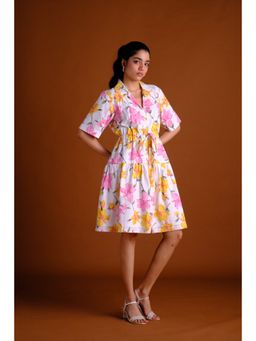 BUDUN - Anya Floral Embroidered Shirt Dress