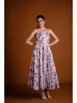BUDUN - Hazel Floral Printed Embroidered Maxi Dress