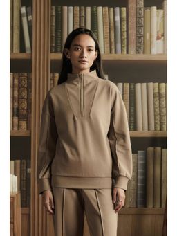 Muvazo - Beige Cotton Hoodie