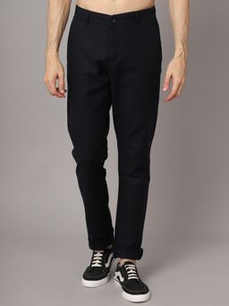 Cantabil - Men Navy Blue Trousers