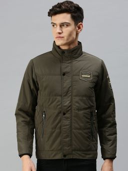 SHOWOFF - Men Casual Solid Brown Jacket