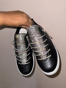 Zori World - Athena Embellished Black Sneakers