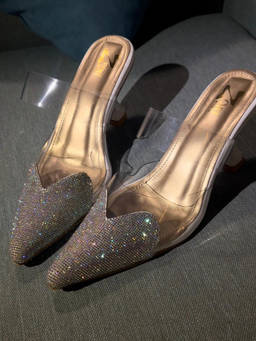 Zori World - Amor - Rhinestone Heart Toed Heels Multi-Color