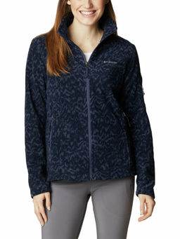 Columbia - Womens Navy Fast Trek Printed Fleece Jacket