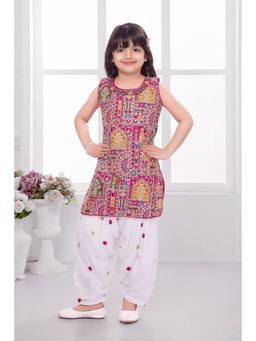 Lagorii - Rani Pink Sequins Embroidered Kurti and Salwar