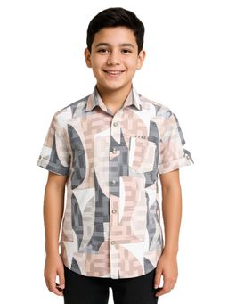 CHARCHIT - Boys Half Sleeves Abstract Printed Shirt-Multi-Color