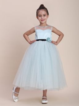 Toy Balloon Kids - Blue Full Length Girls Party wear Gown