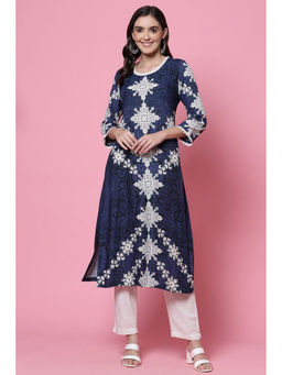 Biba - Indigo Straight Kurta