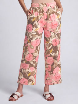 max - Women Pink Floral Print Palazzo