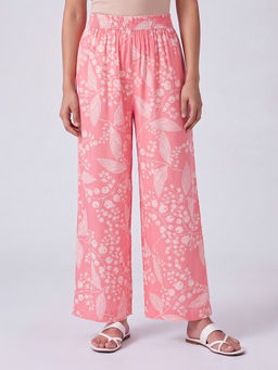 max - Women Pink Floral Print Palazzo
