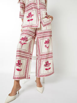 max - Women White Printed Palazzo