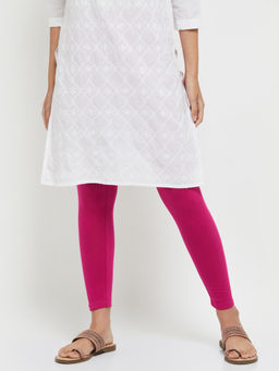 max - Women Pink Solid Ankle-Length Leggings