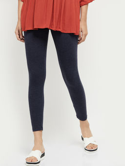 max - Women Grey Solid Cropped Leggings