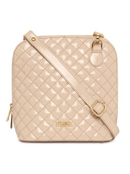 KLEIO - Patent PU Leather Party Side Sling Crossbody Handbag for Women Girls (HO8052KL-CR)(CREAM)