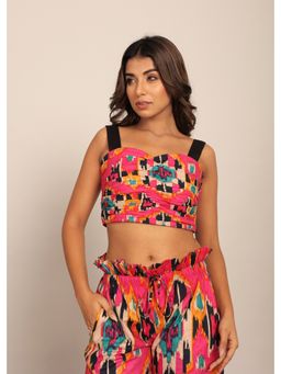 Kaori By Shreya - Multi-Color Western Bust Fitted Crop Top