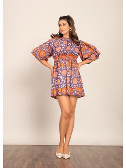 Kaori By Shreya - Multi-Color Floral Printed Short Dress