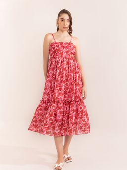 Kaori By Shreya - Aurora Pink Floral Maxi Dress