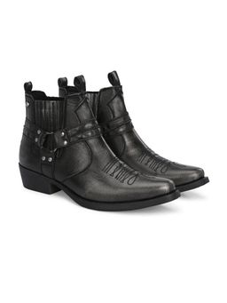 Delize - Men Black Cowboy Casual Boots