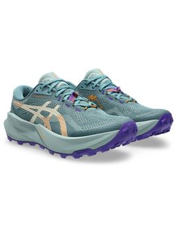 ASICS - Women Teal TRABUCO 14 Running Shoes