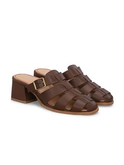 Delize - Women Brown Mules Heels