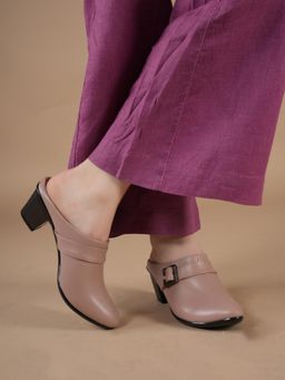 Liscott - Women Comfortable Mules Heels - Pink